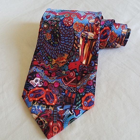 Carlos Santana Other - 100% Silk Many Voices, One Messege Tie